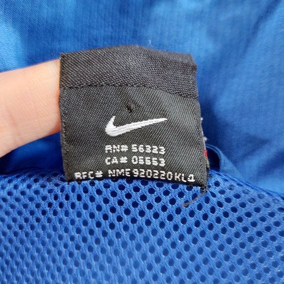 Vintage Nike Team Men's Blue Full Zip Wind Breaker Jacket Size L - Picture 7 of 10